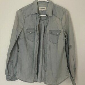 Ever New Melbourne Denim Button Down (Warm tone light wash denim, size 4)